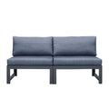 Outdoor Armchair Set with Cushions - 2 Piece - 2pcs Sofa