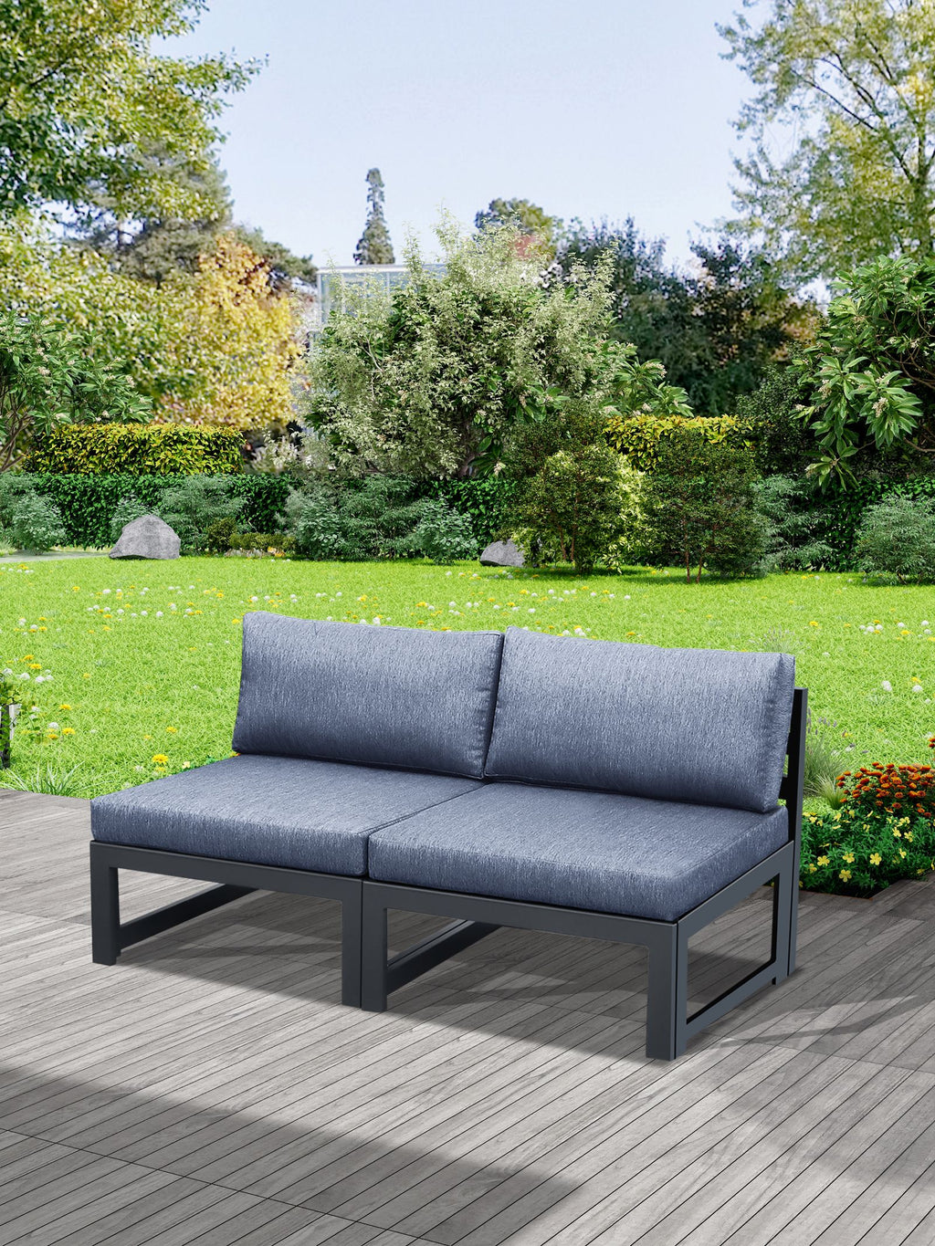 Outdoor Armchair Set with Cushions - 2 Piece