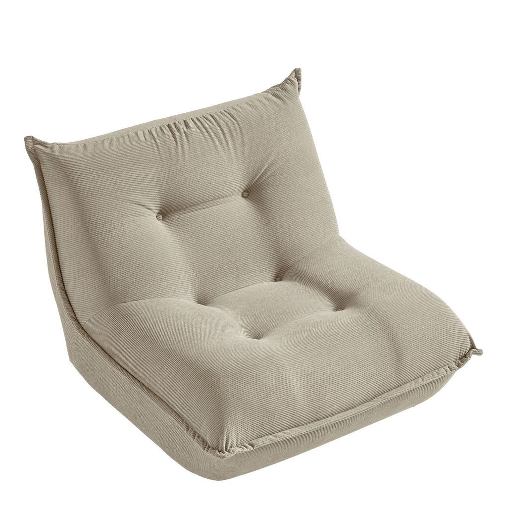 Armless Floor Lounge Chair for Relaxed Living Spaces - Khaki