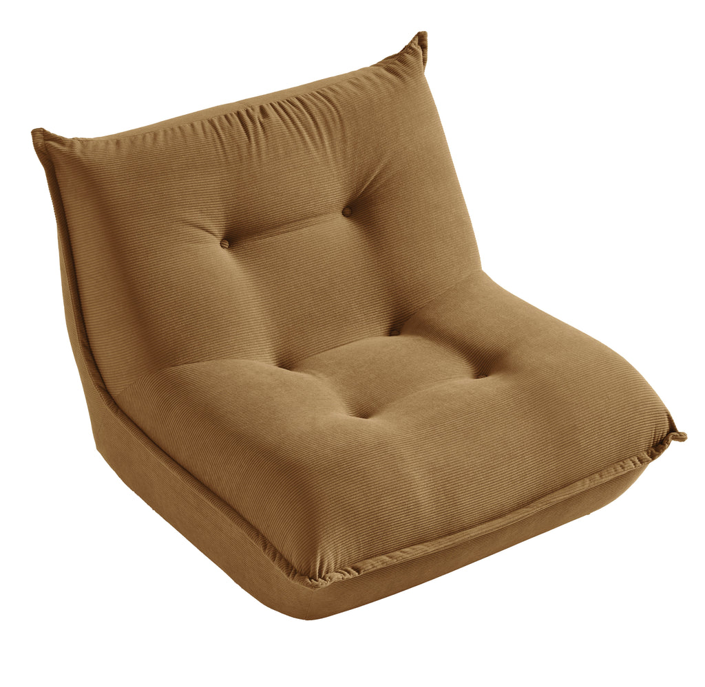 Armless Floor Lounge Chair for Relaxed Living Spaces - Brown