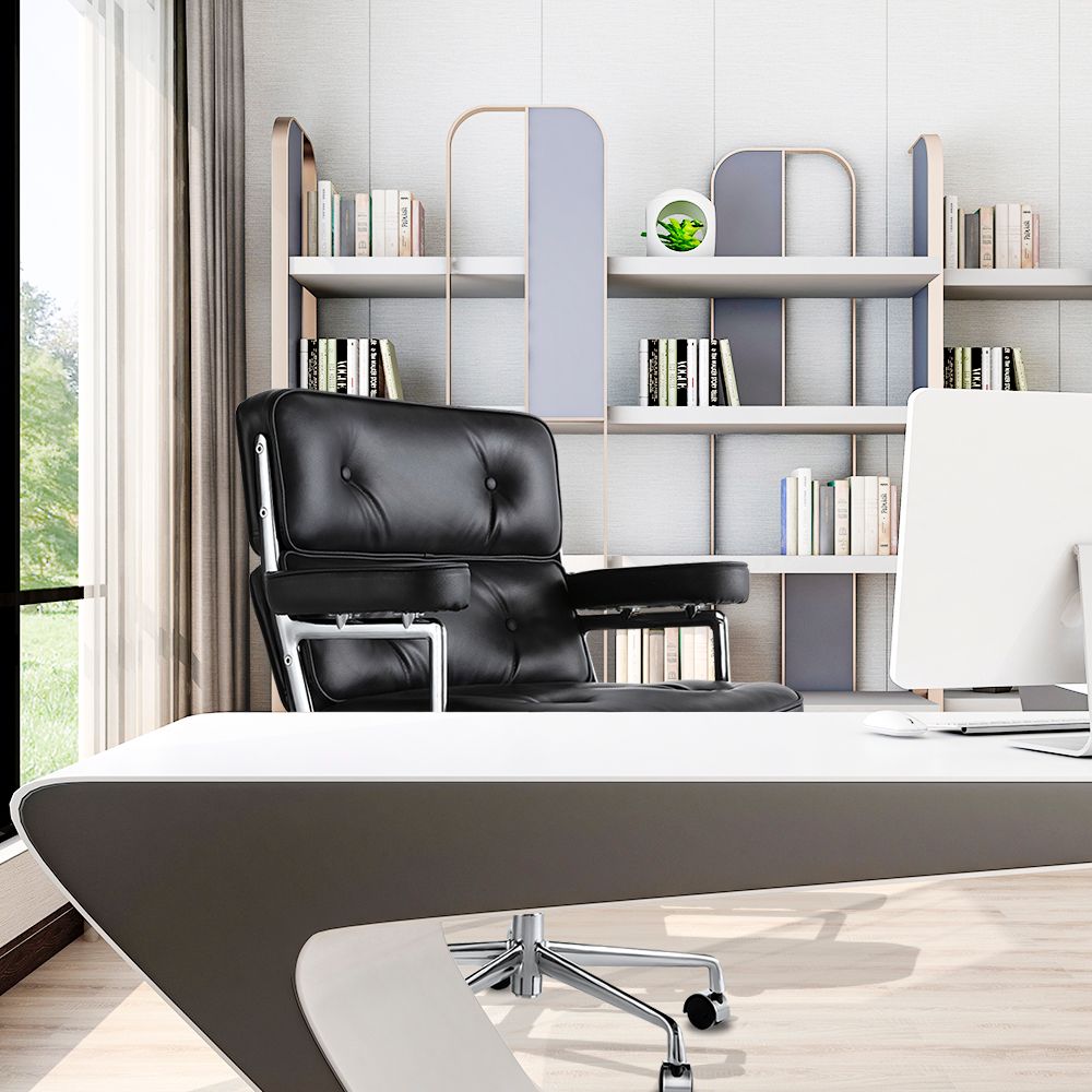 Genuine Leather Swivel Office Chair