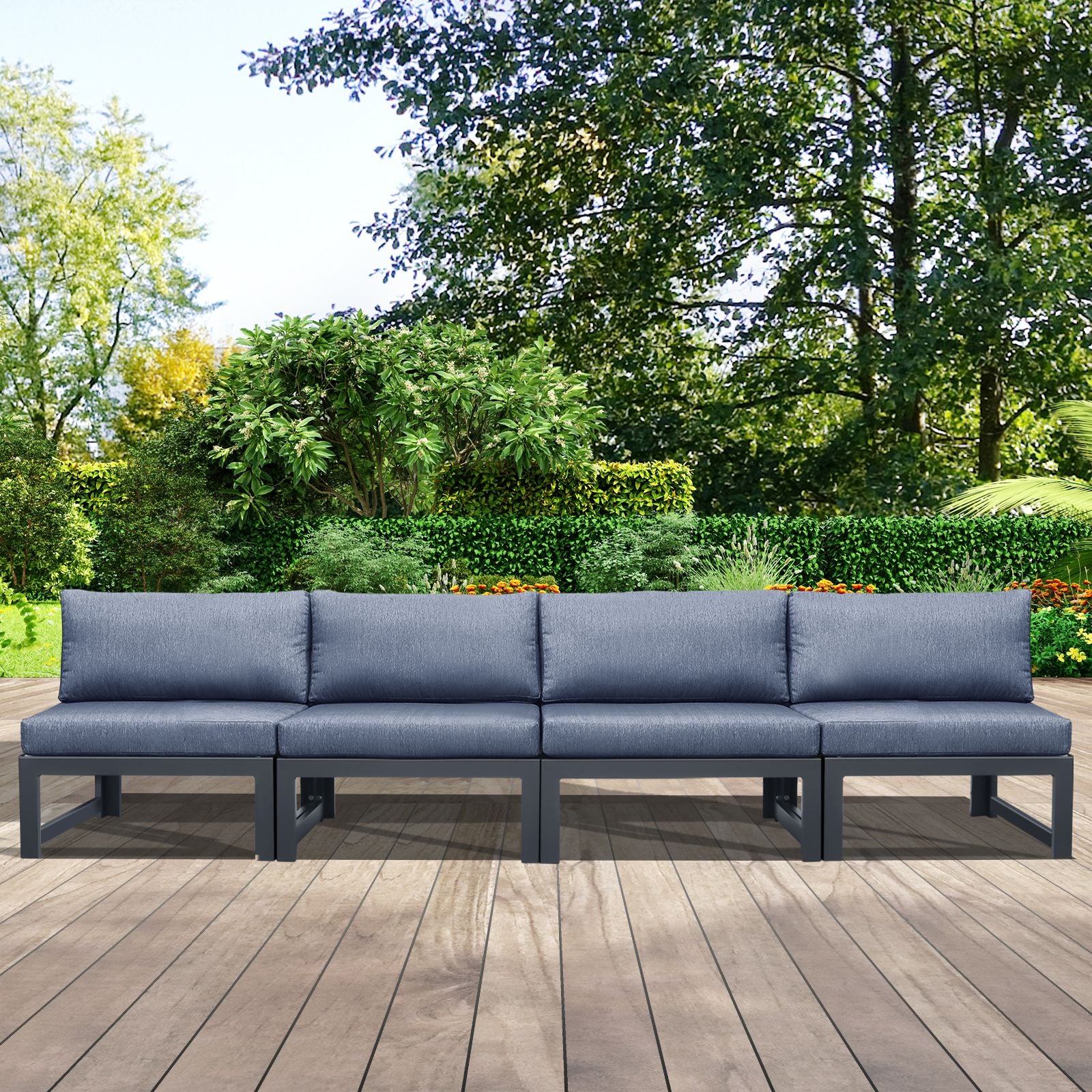Outdoor Armchair Set with Cushions - 2 Piece